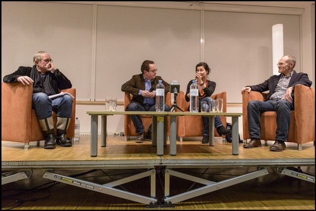 Das Podium: Harald Krassnitzer, Ernst Schmiederer, Margot Wieser, Rüdiger Teutsch